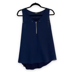 Navy Blue Small Short Sleeve Top - Tempted